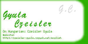 gyula czeisler business card